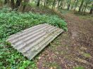 Werder (Havel): illegale Asbestplattenentsorgung  Foto: illegale Asbestplattenentsorgung